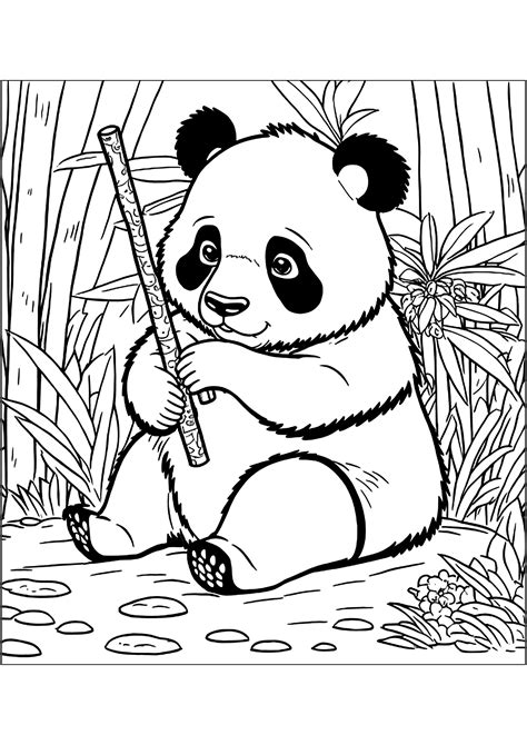 Printable Panda Coloring Pages